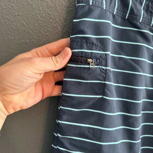 Patagonia Navy Blue Striped Board Shorts Size 36 - Picture 3 of 5